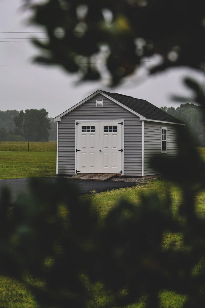 a small white house